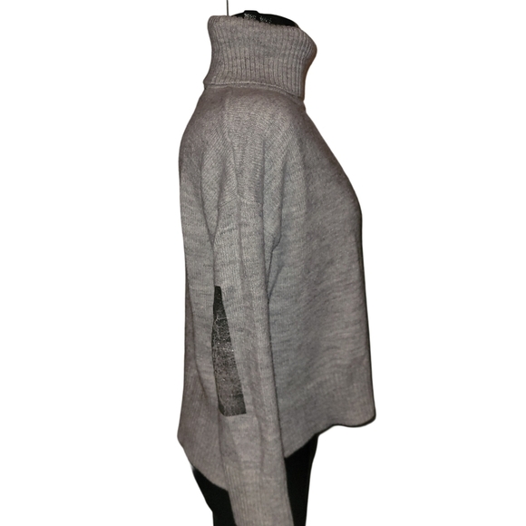 Jones New York Grey Heathered Knit Turtleneck Sweater M - Picture 3 of 6